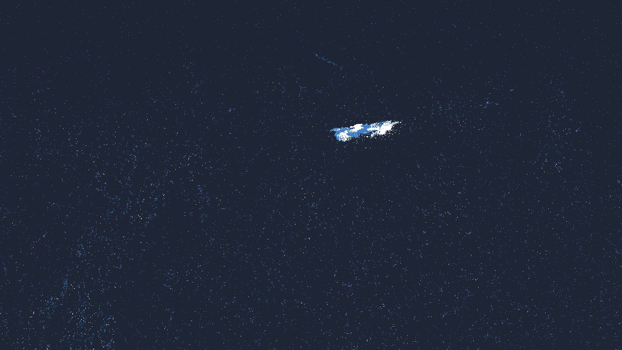 ScatBack — event-based sensor feed showing a tracked object as sparse light events